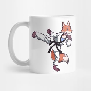 Cartoon fox does hapkido Mug